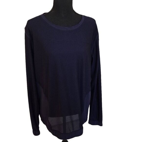 Champion Womens Long Sleeve Navy Blue Performance Breathable Pullover Top XXL - Picture 3 of 8